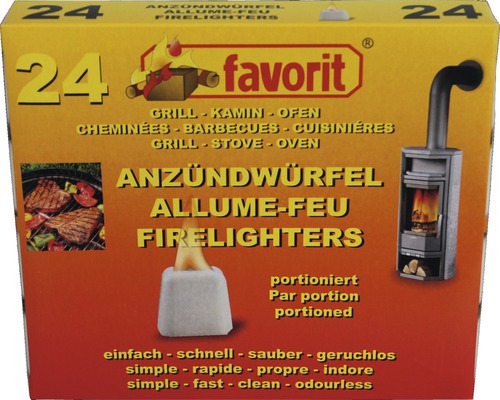 Cube allume-feu favorit, 24 unités Cube allume-feu favorit, 24 unités