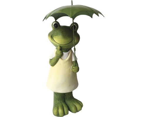 Grenouille avec parasol vert 19,8 x 18,6 x 46,8 cm