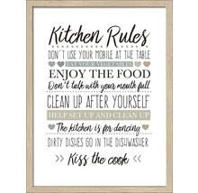 Tableaux encadrés Kitchen Rules 33x43 cm-thumb-0