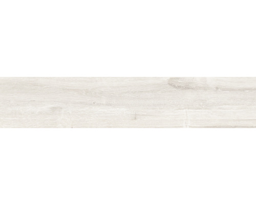 Carrelage pour mur et sol en grès cérame fin Limewood blanco 23,3 x 120 cm
