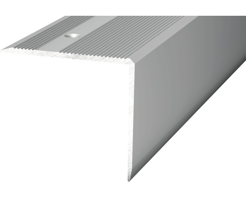 Nez de marche aluminium argenté perforé 45 x 40 x 1000 mm-0