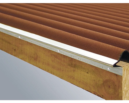Profilé de sortie de toit Gutta pour plaques ondulées tôle d'acier 2000 x 20 mm