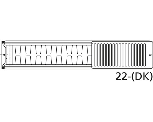 Radiateur panneau Rotheigner 8 connexions type DK 600x1800 mm