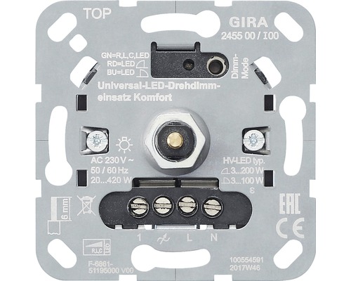 Gira Einsatz LED-Universal Drehdimmer Komfort 245500