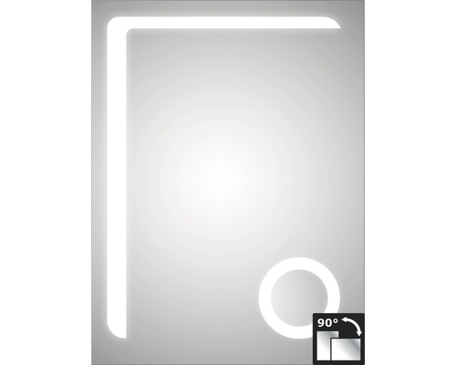 Miroir LED DSK Silver Arrow 60 x 80 cm IP 24 (protégé contre les projections d'eau)