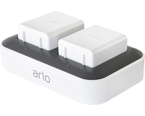 Le chargeur Arlo blanc pour Arlo Ultra peut charger jusqu’à 2 batteries