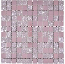 Mosaïque en céramique CG GA8 carré gaku 31,6x31,6 cm rose vif-thumb-0