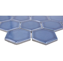 Mosaïque en céramique HX530 Hexagon Uni vert bleu brillant-thumb-1