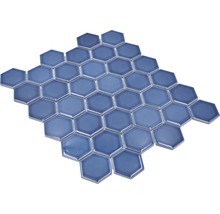 Mosaïque en céramique HX530 Hexagon Uni vert bleu brillant-thumb-4