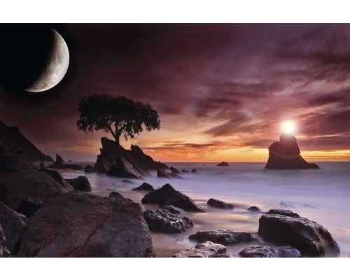 Fototapete Vlies Coastal Moonlight 350 x 260 cm-0