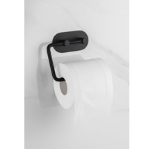 Support pour papier toilette form&style rond à coller noir WE KW51-thumb-1