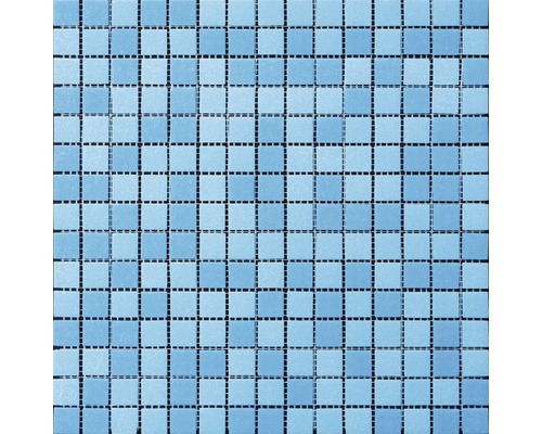 Mosaïque en verre, mélange bleu clair et bleu 30,5 x 32,5 cm, contenu 10 pièces