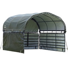 Habillage latéral toit pour écurie ShelterLogic tente 370 x 370 cm paroi arrière et parois latérales vert-thumb-8