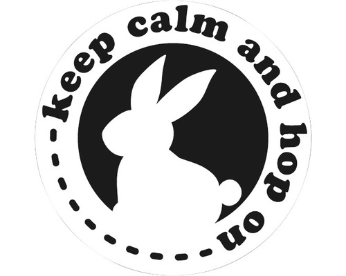 Empreinte « keep calm and hop on », 45mm