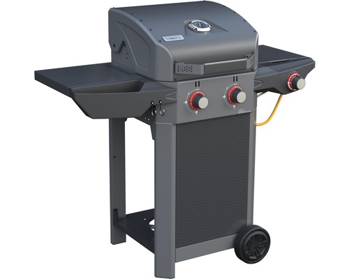 Barbecue à gaz Tenneker® Carbon 2 brûleurs + brûleur latéral noir