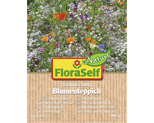 Semences de fleurs de prairie FloraSelf Nature ''Tapis de fleurs'' env. 100 m² Semences de fleurs de prairie FloraSelf Nature ''Tapis de fleurs'' env. 100 m²