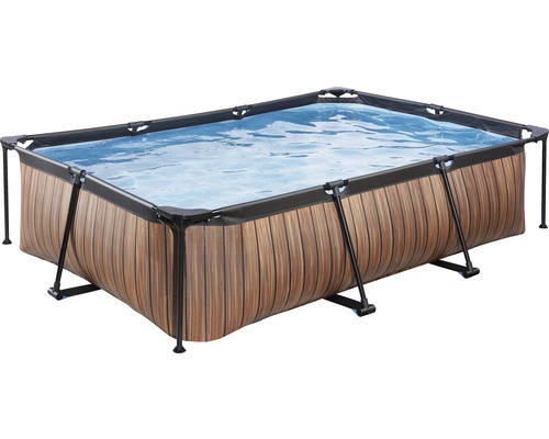 Kit piscine hors sol tubulaire EXIT WoodPool rectangulaire 300x200x65 cm avec épurateur à cartouche aspect bois Kit piscine hors sol tubulaire EXIT WoodPool rectangulaire 300x200x65 cm avec épurateur à cartouche aspect bois