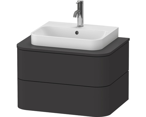 Meuble sous-vasque Happy D.2 Plus 65 x 55 cm graphite supermat sans vasque ni console HP496008080