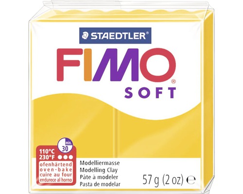 Fimo Soft jaune soleil 57g