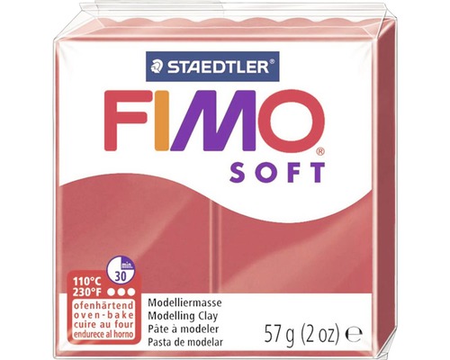 Fimo Soft rouge cerise 57g