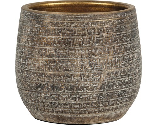 Cache-pot intérieur Passion for Pottery Solano Ø 16 cm h 14 cm argile or vieilli