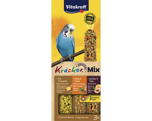 Friandise pour oiseau Vitakraft Kräcker® Miel, Euf, Fruits, 80 g
