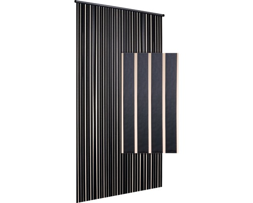 Rideau de porte Linten HQ 90x220 cm noir