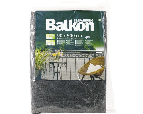Toile pour balcon 500 x 90 cm anthracite