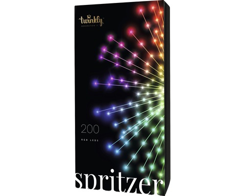 Spritzer Twinkly 200 LED commandé via une appli changement de couleur RGB génération II