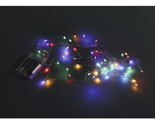 Guirlande lumineuse cluster LED Lafiora 2,3 m + câble d'alimentation de 0,5 m 100 LED couleur d'éclairage multicolore avec fonction minuterie