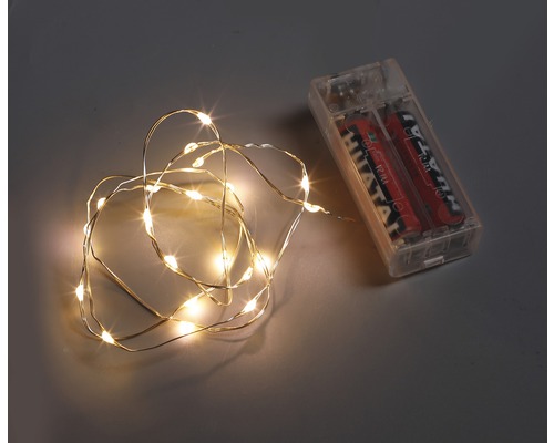 Guirlande lumineuse en fil LED Lafiora 0,95 m + alimentation 0,5 m 20 LED couleur d'éclairage blanc chaud