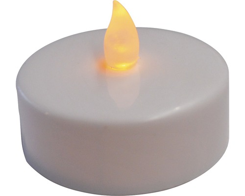 Lot de 2 bougies de chauffe-plat à LED Ø 5,5 cm couleur d'éclairage blanc chaud avec minuterie