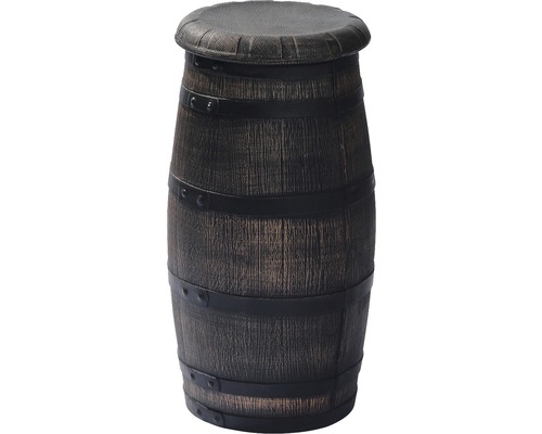 Chaise de bar VEBA Barrel en bois marron-0
