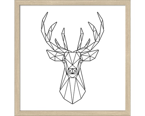 Image encadrée Geometrical Deer 33x33cm
