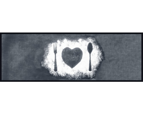 Tapis de cuisine à mousse black Heart 8 mm 50x150 cm