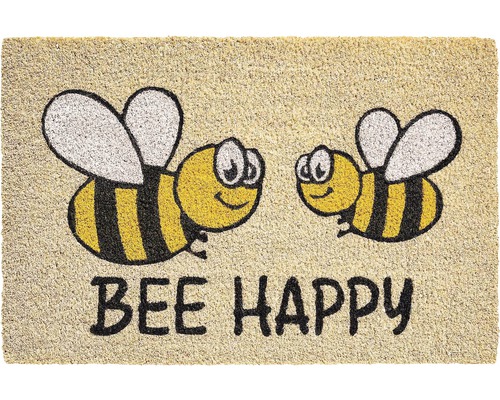 Kokosmatte Ruco Print Bee Happy 40x60 cm
