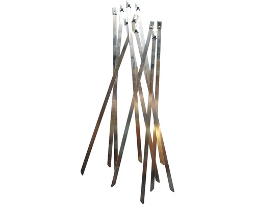 Kabelbinder Edelstahl silbern 200 x 4,4 mm 10 Stück