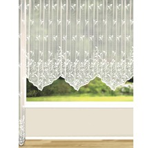 Jacquard Blumenfenster-Store weiß 145x300 cm-thumb-1