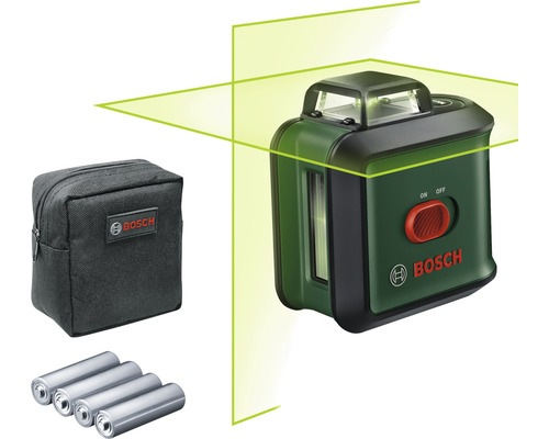 Kreuzlinien-Laser Bosch DIY Universal Level 360 inkl. 4 x 1,5-V Batterien (AA) und Schutztasche