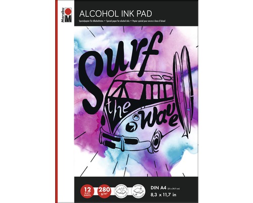 Marabu Alcohol Ink Pad DIN A4, 280 g/m², 12 feuilles