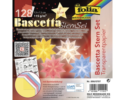 Kit étoile Bascetta pastel 32 feuilles
