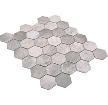 Mosaïque en céramique HX Curio ZDG Hexagon 32,5x28,1 cm gris-thumb-2