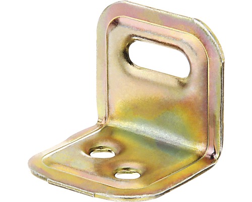 Verstellwinkel geprägt 30 x 25 x 25 mm, galv. gelb verzinkt, 1 Stück