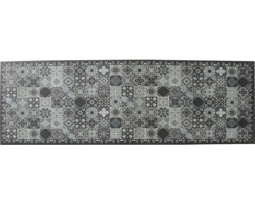 Paillasson anti-salissure carrelage gris 50x150 cm