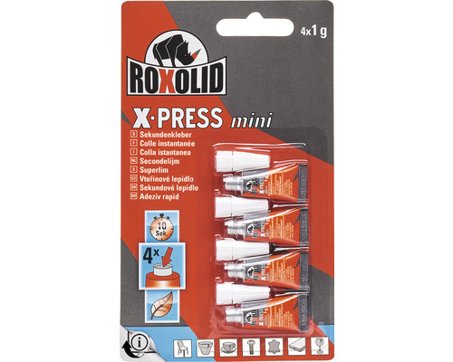 Colle instantanée ROXOLID X-PRESS Mini 4x 1 g