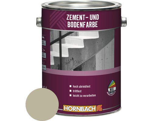 HORNBACH Zementfarbe Bodenfarbe hellgrau 2,5 l
