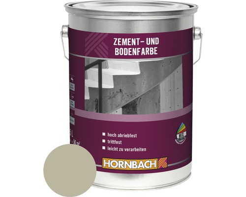 Peinture pour ciment et sols HORNBACH gris clair 5 l-0