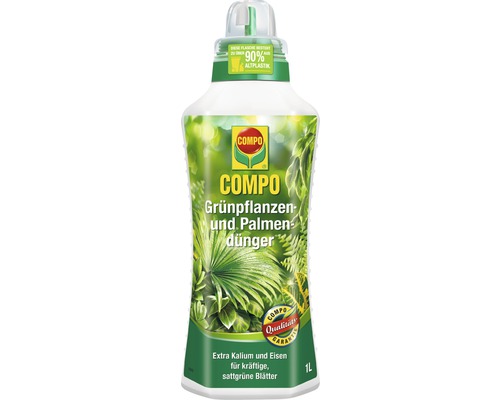 Engrais pour plantes vertes et palmiers Compo 1L Engrais pour plantes vertes et palmiers Compo 1L