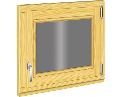 Fenêtre en bois d'épicéa 680x580 mm tirant droit-0
