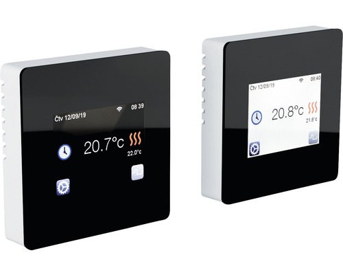 Thermostat radio Vitalheizung HVHTFT WIFI avec écran tactile noir